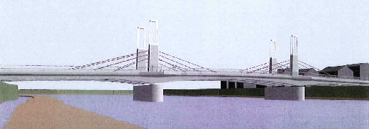 図-3 越谷レイクタウン地区F橋梁完成予想図(提供:独立行政法人 都市再生機構)