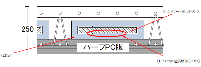 TMD内臓スラブ断面(イメージ)